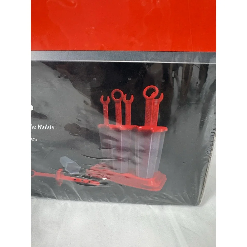 Snap-on Tools Popsicle Mold Set Red 6 Tool Shaped Ice Pop Molds Made in USA